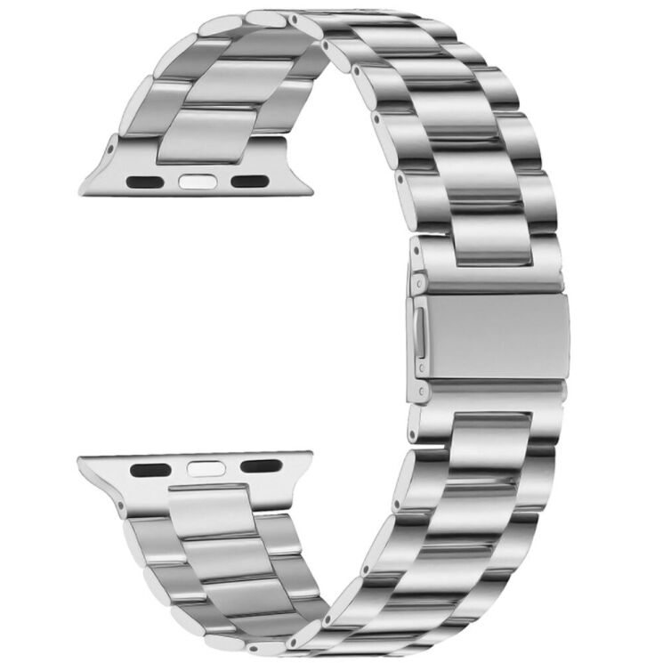 Ремінець Deexe Stainless Steel для Apple Watch 42 (Series 10) / 41 / 40 / SE 40 / 38 - Silver: фото 3 з 8