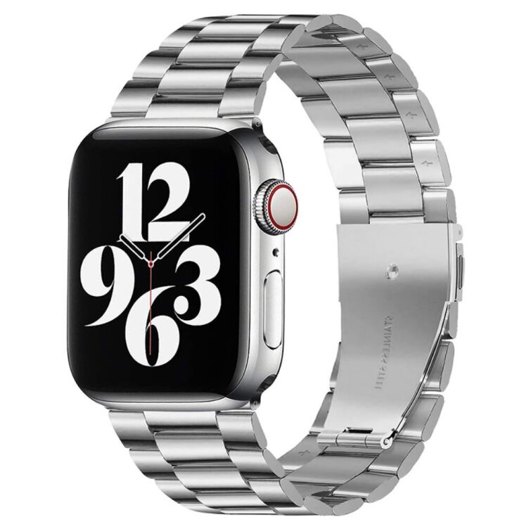 Ремінець Deexe Stainless Steel для Apple Watch 42 (Series 10) / 41 / 40 / SE 40 / 38 - Silver: фото 1 з 8
