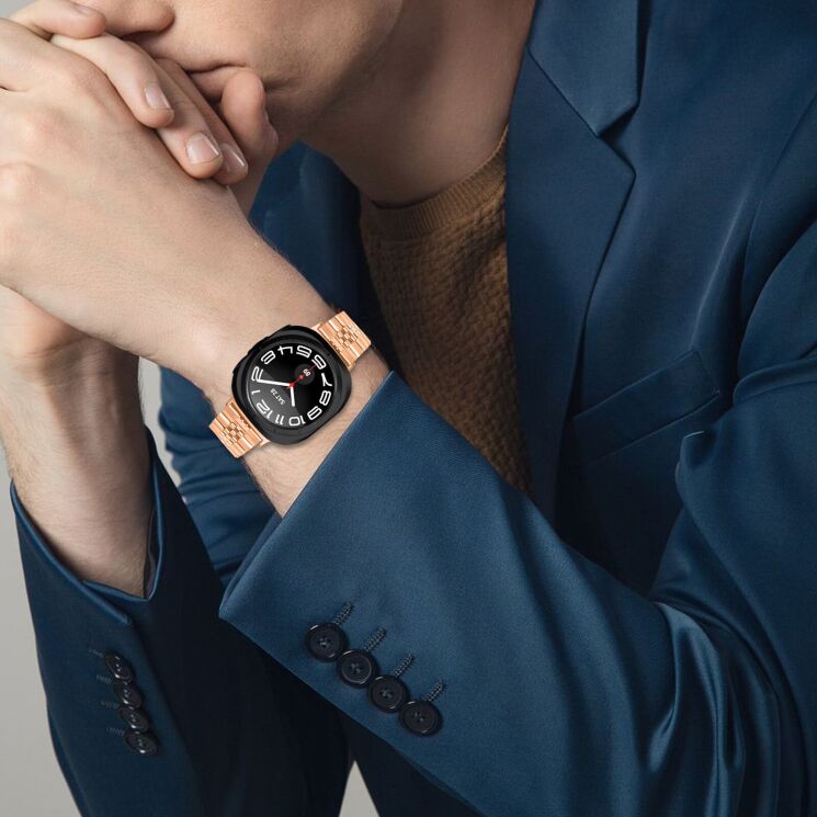 Ремешок Deexe Stainless Steel QuickFit для Samsung Galaxy Watch 8 (40/44mm) / 8 Classic (43/47mm) / Ultra 2 - Black: фото 6 из 7