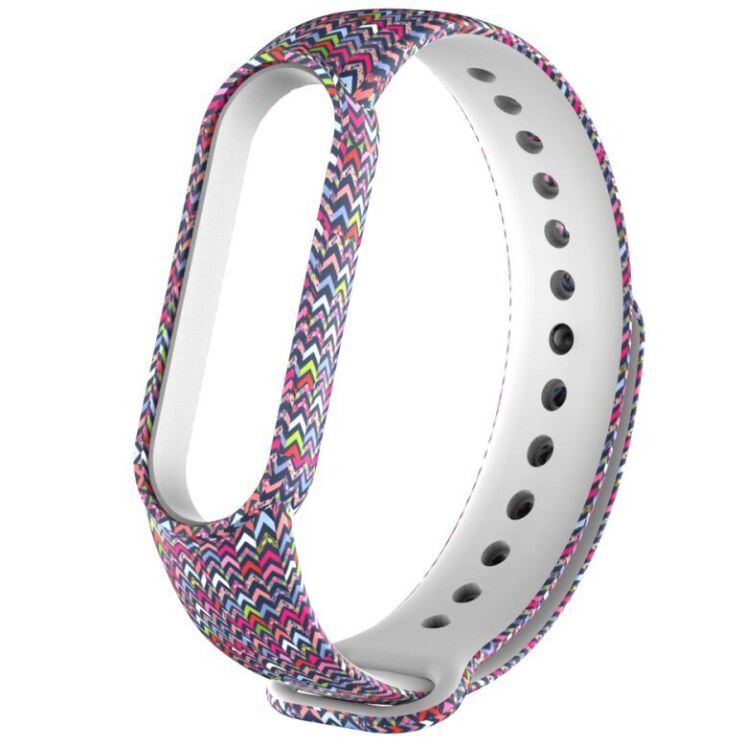 Ремешок Deexe Style Strap для Xiaomi Mi Band 5 / Mi Band 6 - Wave Stripe: фото 4 из 5