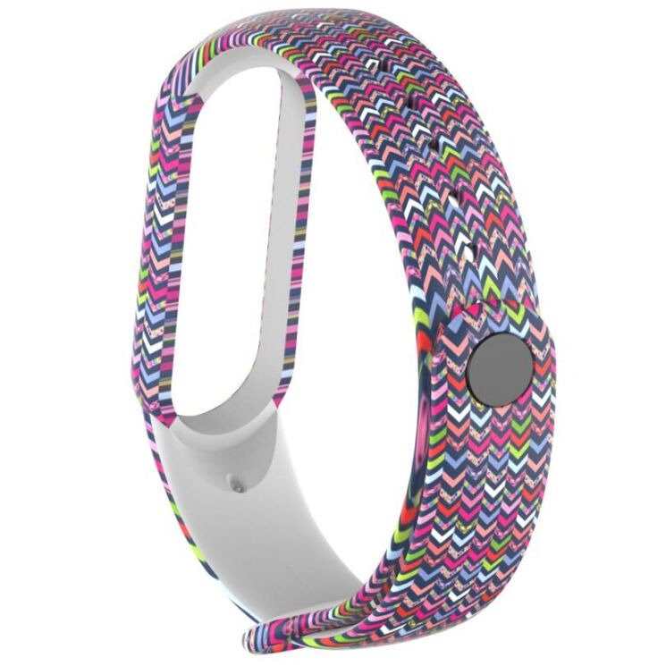 Ремешок Deexe Style Strap для Xiaomi Mi Band 5 / Mi Band 6 - Wave Stripe: фото 3 из 5