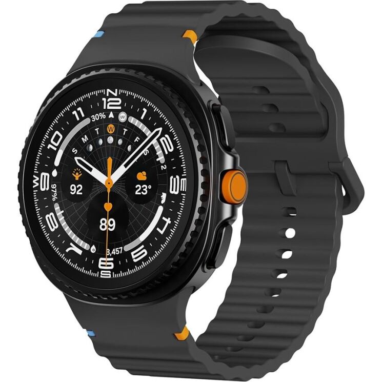 Ремінець KALEBOL Silicone Strap для Samsung Galaxy Watch 8 (40/44mm) / 8 Classic - Black: фото 3 з 7