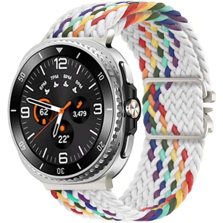 Ремешок Reframe Braided Strap для Samsung Galaxy Watch 8 (40/44mm) / 8 Classic - White / Rainbow (384155WR) Ремешок Reframe Braided Strap для Samsung Galaxy Watch 8 (40/44mm) / 8 Classic - White / Rainbow: фото 2 из 4