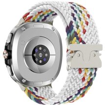 Ремінець Reframe Braided Strap для Samsung Galaxy Watch 8 (40/44mm) / 8 Classic - White / Rainbow: фото 1 з 4