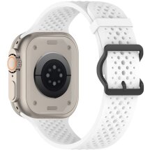 Ремінець Reframe Holes Fit для Apple Watch 49 / 46 / 45 / 44 / SE 44 / 42 (Series 1-3) / Ultra / Ultra 2 - White: фото 1 з 7