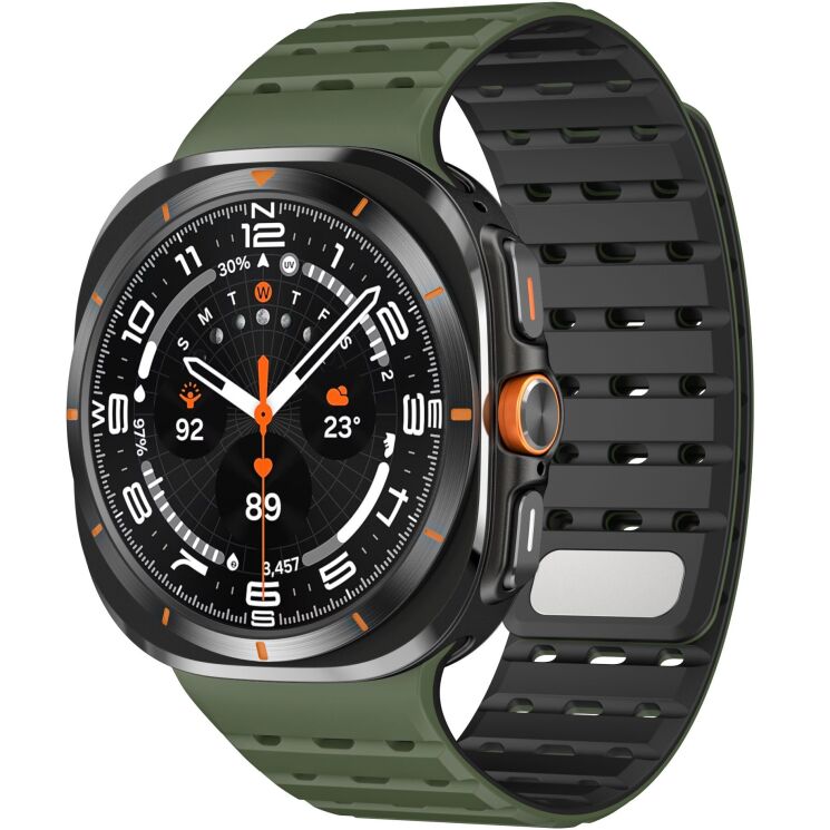 Ремінець Reframe Sport Band для Samsung Galaxy Watch Ultra (47mm) / Ultra (2025) - Army Green / Black: фото 3 з 5