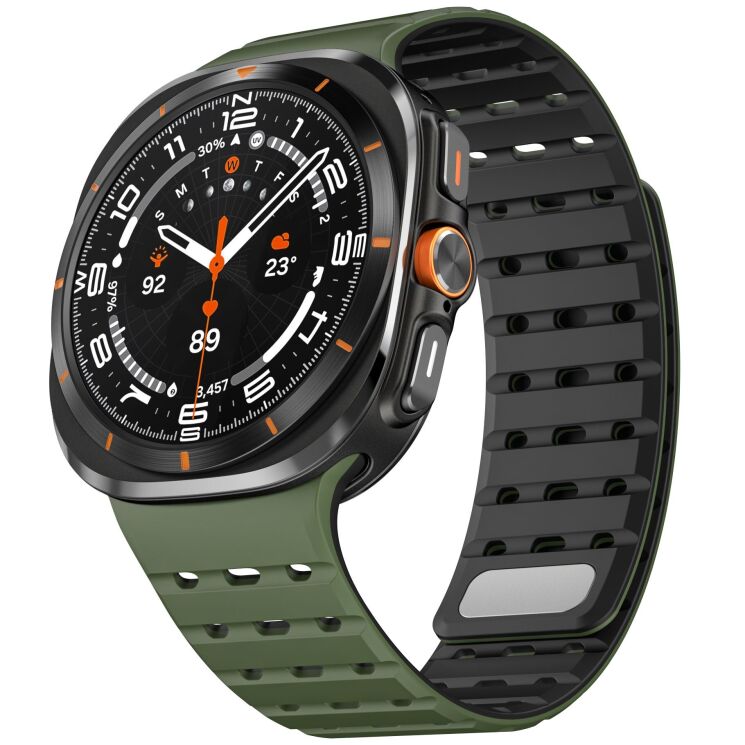 Ремінець Reframe Sport Band для Samsung Galaxy Watch Ultra (47mm) / Ultra (2025) - Army Green / Black: фото 4 з 5