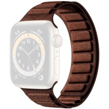 Ремешок Reframe Suede Leather для Apple Watch 46 / 45 / 44 / SE 44 / 42 (Series 1-3) / Ultra / Ultra 2 / Ultra 3 - Dark Coffee: фото 1 из 7