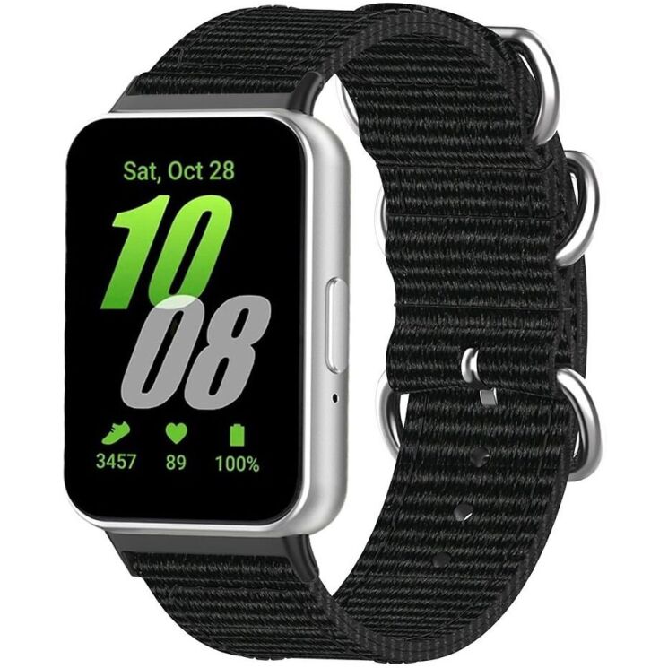 Ремешок UniCase Nylon Braslet для Samsung Galaxy Fit 3 - Black: фото 1 из 6