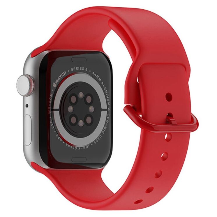Ремешок UniCase Silicone Band для Apple Watch 46 / 45 / 44 / SE 44 / 42 (Series 1-3) / Ultra / Ultra 2 - Red: фото 1 из 7