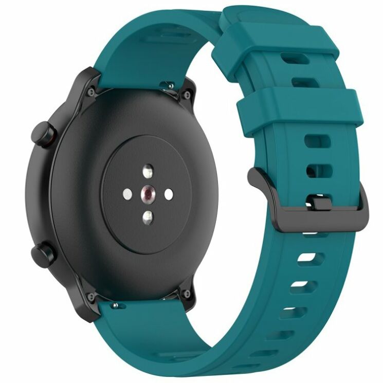 Ремешок UniCase Soft Silicone для часов с шириной крепления 22мм - Dark Green: фото 2 из 5