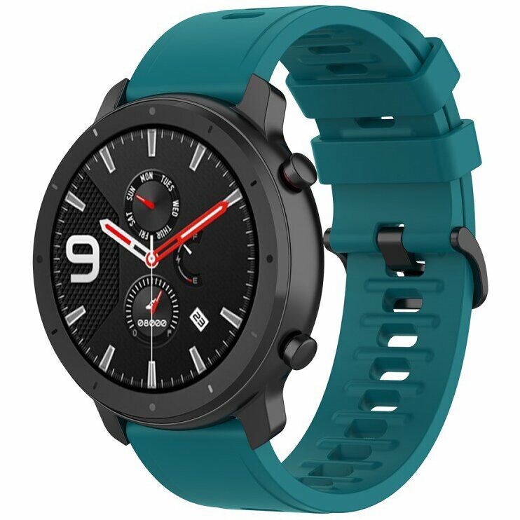 Ремешок UniCase Soft Silicone для часов с шириной крепления 22мм - Dark Green: фото 1 из 5