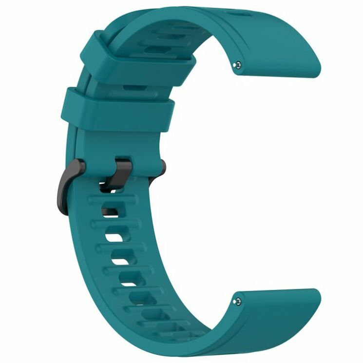 Ремешок UniCase Soft Silicone для часов с шириной крепления 22мм - Dark Green: фото 3 из 5