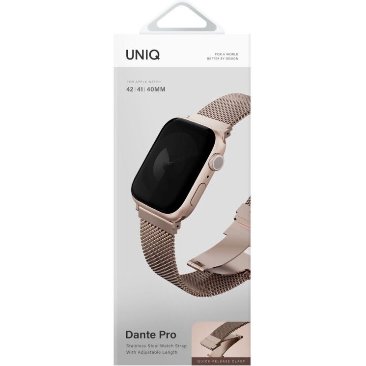 Ремінець UNIQ Dante Pro для Apple Watch 42 (Series 10) / 41 / 40 / SE 40 - Pink: фото 3 з 3
