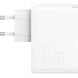 Сетевое зарядное устройство Baseus GaN5 Pro Fast Charger C+U 100W + кабель Type-C to Type-C (100W, 1m) CCGP090202 - White (141901W). Фото 4 из 27