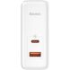 Сетевое зарядное устройство Baseus GaN5 Pro Fast Charger C+U 100W + кабель Type-C to Type-C (100W, 1m) CCGP090202 - White (141901W). Фото 2 из 27