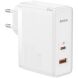 Сетевое зарядное устройство Baseus GaN5 Pro Fast Charger C+U 100W + кабель Type-C to Type-C (100W, 1m) CCGP090202 - White (141901W). Фото 1 из 27