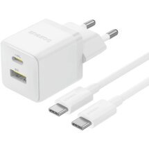 Сетевое зарядное устройство Baseus Palm C+U (30W) + кабель Type-C to Type-C (P1011160A213-01) - White: фото 1 из 19