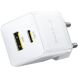 Сетевое зарядное устройство Baseus Palm C+U (30W) + кабель Type-C to Type-C (P1011160A213-01) - White (960182W). Фото 2 из 19