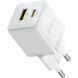 Сетевое зарядное устройство Baseus Palm C+U (30W) + кабель Type-C to Type-C (P1011160A213-01) - White (960182W). Фото 3 из 19