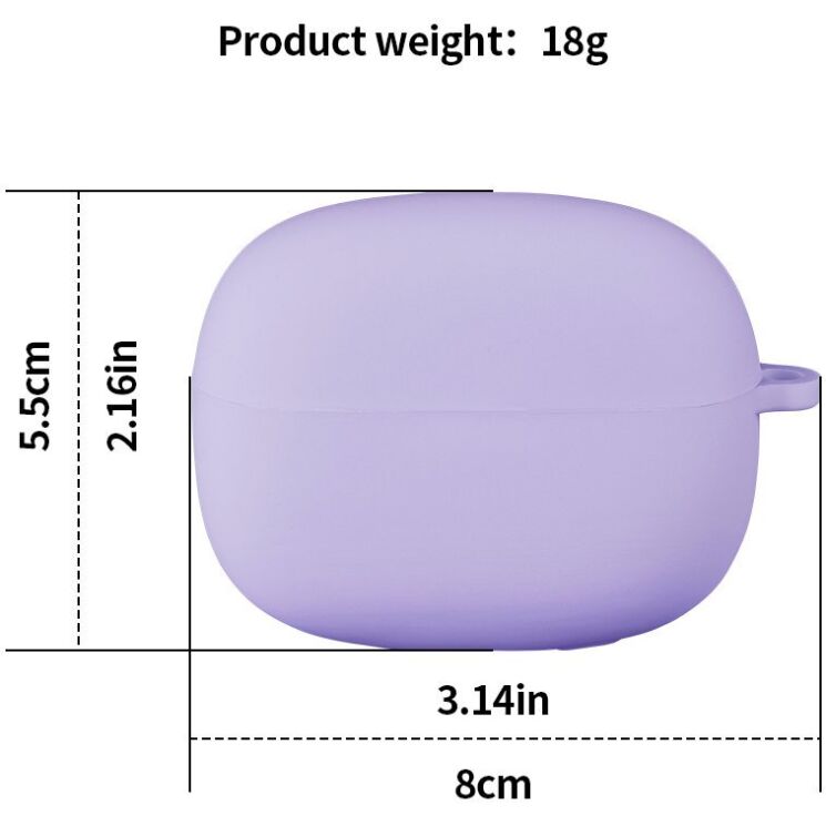 Силіконовий чохол Deexe Silicone Case (FH) для Xiaomi Redmi Buds 8 Pro - Purple: фото 9 з 9