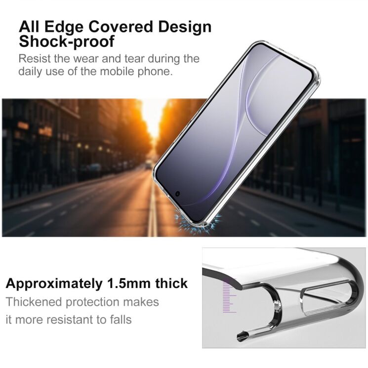 Силиконовый чехол IMAK UX-10 Series для OPPO Reno 15 - Transparent: фото 4 из 6