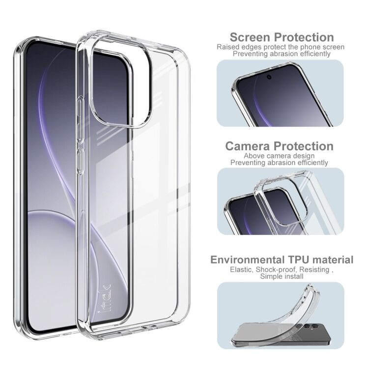 Силиконовый чехол IMAK UX-10 Series для OPPO Reno 15 - Transparent: фото 5 из 6