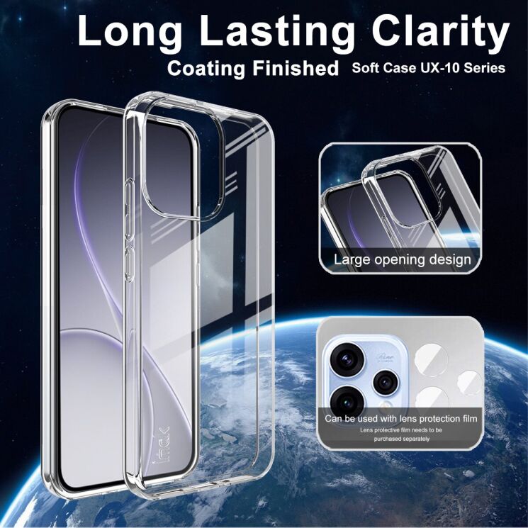 Силиконовый чехол IMAK UX-10 Series для OPPO Reno 15 - Transparent: фото 3 из 6