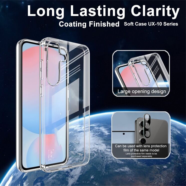 Силиконовый чехол IMAK UX-10 Series для Samsung Galaxy S25 FE (S731) - Transparent: фото 3 из 7