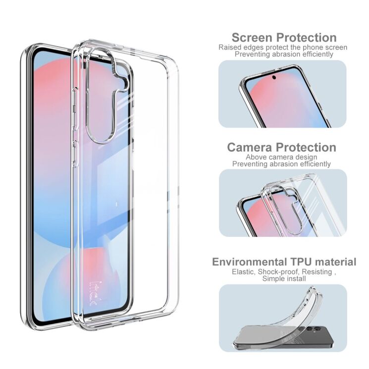 Силиконовый чехол IMAK UX-10 Series для Samsung Galaxy S25 FE (S731) - Transparent: фото 5 из 7