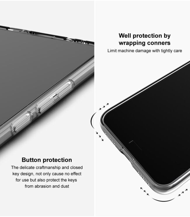 Силиконовый чехол IMAK UX-5 Series для OnePlus Nord N20 - Transparent: фото 12 из 14