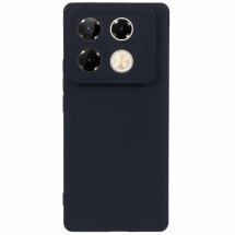 Силіконовий (TPU) чохол Deexe Matte Case для Infinix Note 40 Pro - Black: фото 1 з 6
