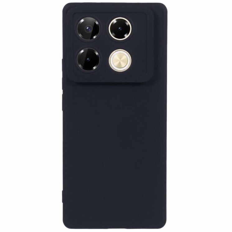 Силіконовий (TPU) чохол Deexe Matte Case для Infinix Note 40 Pro - Black: фото 1 з 6