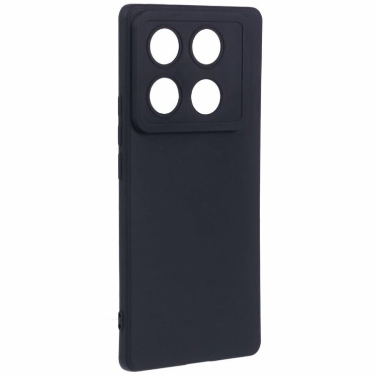 Силіконовий (TPU) чохол Deexe Matte Case для Infinix Note 40 Pro - Black: фото 3 з 6