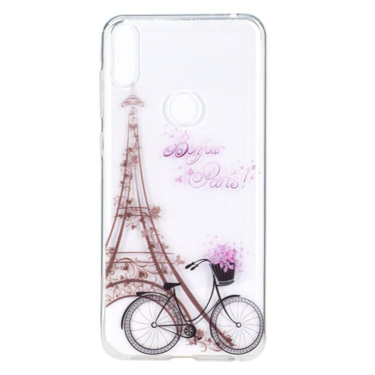 Силіконовий (TPU) чохол Deexe Pretty Glossy для ASUS Zenfone 5 (ZE620KL) - Eiffel Tower and Bicycle: фото 2 з 6