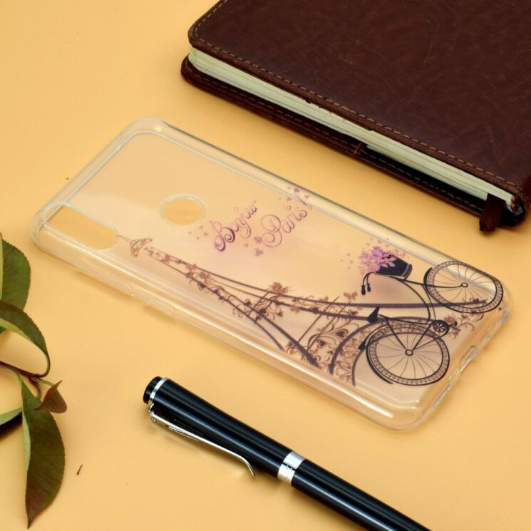 Силіконовий (TPU) чохол Deexe Pretty Glossy для ASUS Zenfone 5 (ZE620KL) - Eiffel Tower and Bicycle: фото 6 з 6