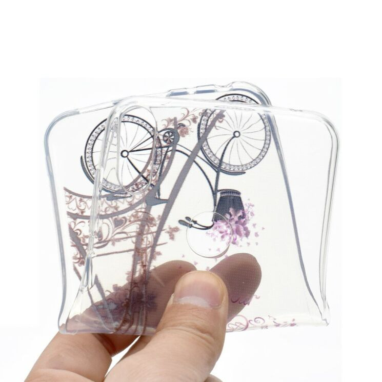 Силіконовий (TPU) чохол Deexe Pretty Glossy для ASUS Zenfone 5 (ZE620KL) - Eiffel Tower and Bicycle: фото 5 з 6