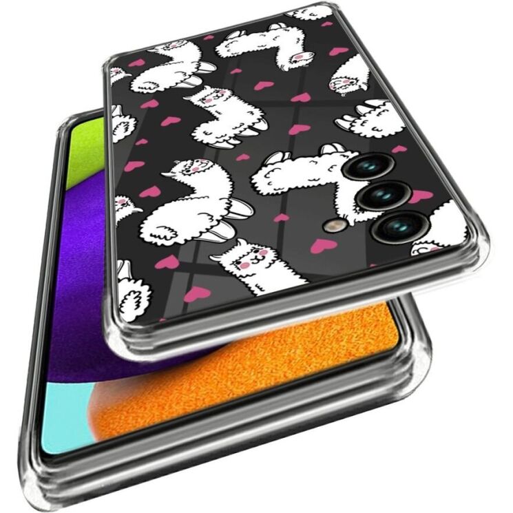 Силиконовый (TPU) чехол Deexe Pretty Glossy для Samsung Galaxy A15 (A155) - Alpacas: фото 2 из 3
