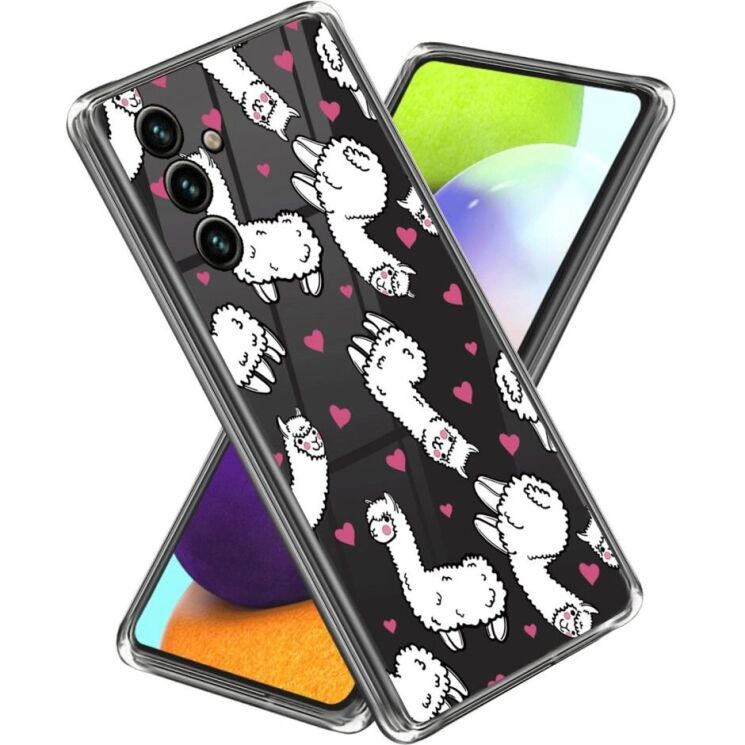 Силиконовый (TPU) чехол Deexe Pretty Glossy для Samsung Galaxy A15 (A155) - Alpacas: фото 1 из 3