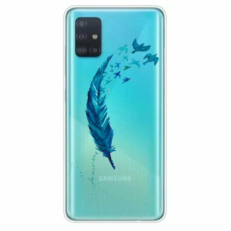 Силіконовий (TPU) чохол Deexe Pretty Glossy для Samsung Galaxy A31 (A315) - Feather: фото 1 з 4