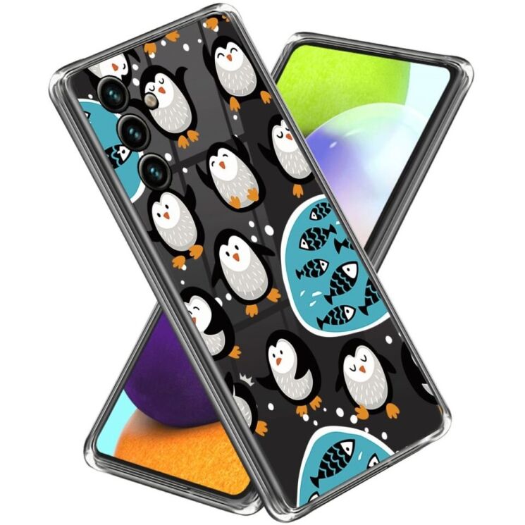 Силиконовый (TPU) чехол Deexe Pretty Glossy для Samsung Galaxy A34 (A346) - Penguin: фото 1 из 3