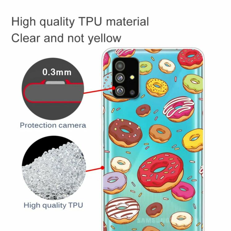 Силиконовый (TPU) чехол Deexe Pretty Glossy для Samsung Galaxy S20 (G980) - Doughnut: фото 2 из 5