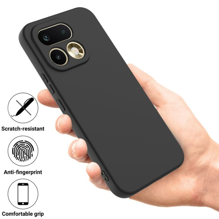Силіконовий (TPU) чохол Deexe Silicone Case для Realme 16 Pro - Black: фото 3 з 9