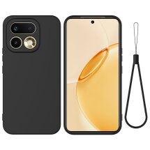 Силіконовий (TPU) чохол Deexe Silicone Case для Realme 16 Pro - Black: фото 1 з 9