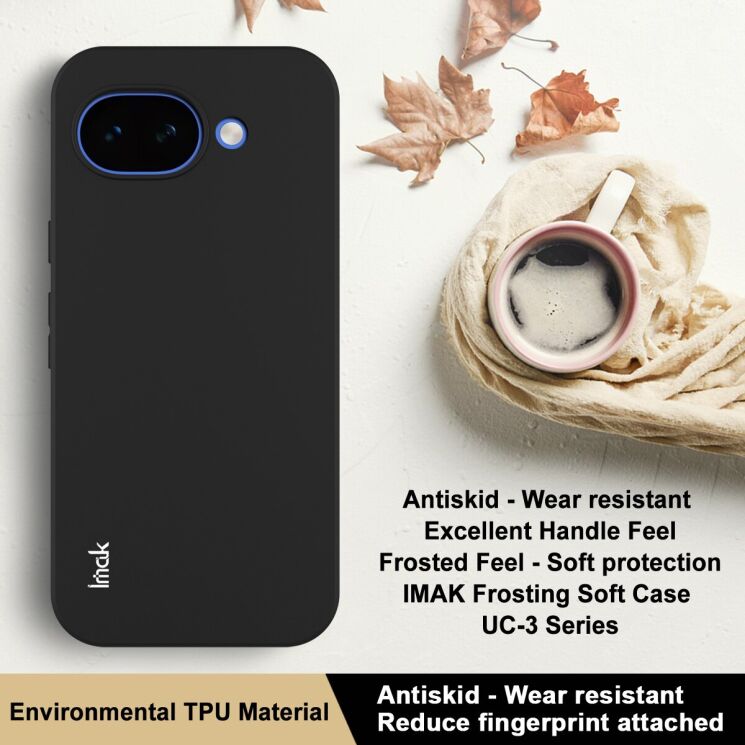 Силіконовий (TPU) чохол IMAK UC-3 Series для Google Pixel 10a - Black: фото 3 з 6