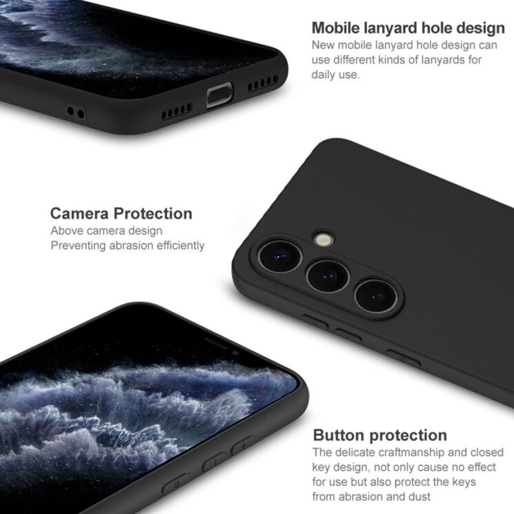 Силиконовый (TPU) чехол IMAK UC-3 Series для Samsung Galaxy S25 Plus (S936) - Black: фото 8 из 10