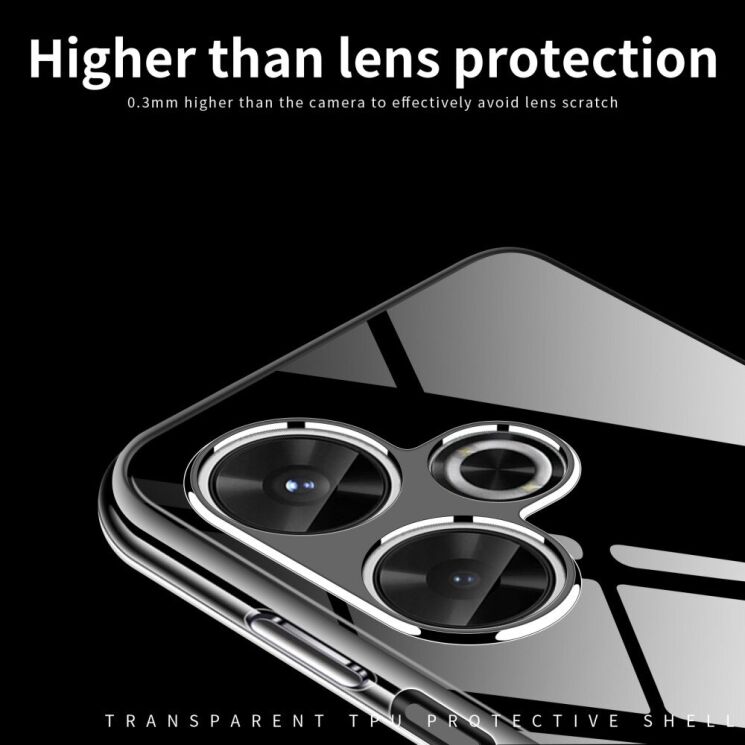 Силиконовый (TPU) чехол MOFI Thin Guard для Xiaomi Redmi 13 - Transparent: фото 4 из 9
