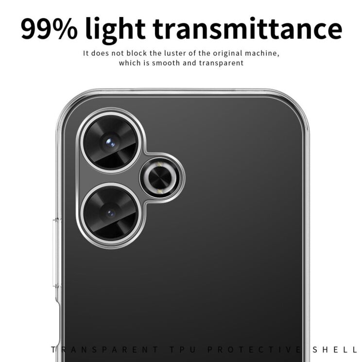 Силиконовый (TPU) чехол MOFI Thin Guard для Xiaomi Redmi 13 - Transparent: фото 5 из 9