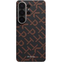 Ультратонкий чохол Pitaka Edge Case Monogram для Samsung Galaxy S26 Ultra (S948) KS2602UPTK - Black / Orange: фото 1 з 8