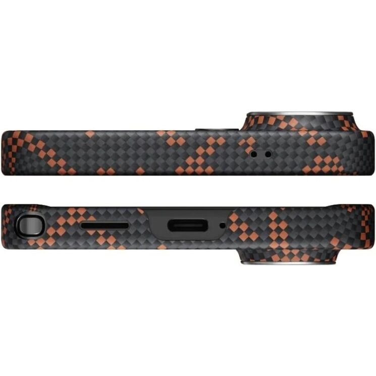 Ультратонкий чохол Pitaka Edge Case Monogram для Samsung Galaxy S26 Ultra (S948) KS2602UPTK - Black / Orange: фото 4 з 8